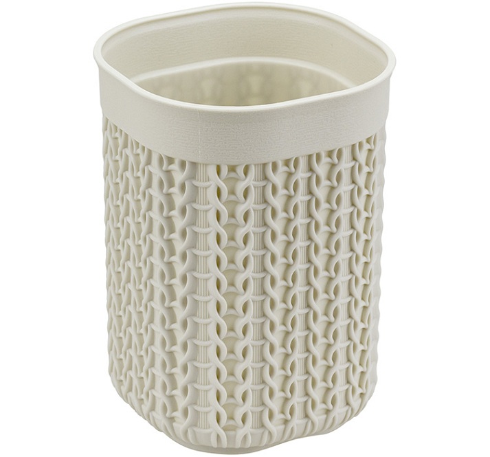 Стакан ВЯЗАНИЕ белый ротанг