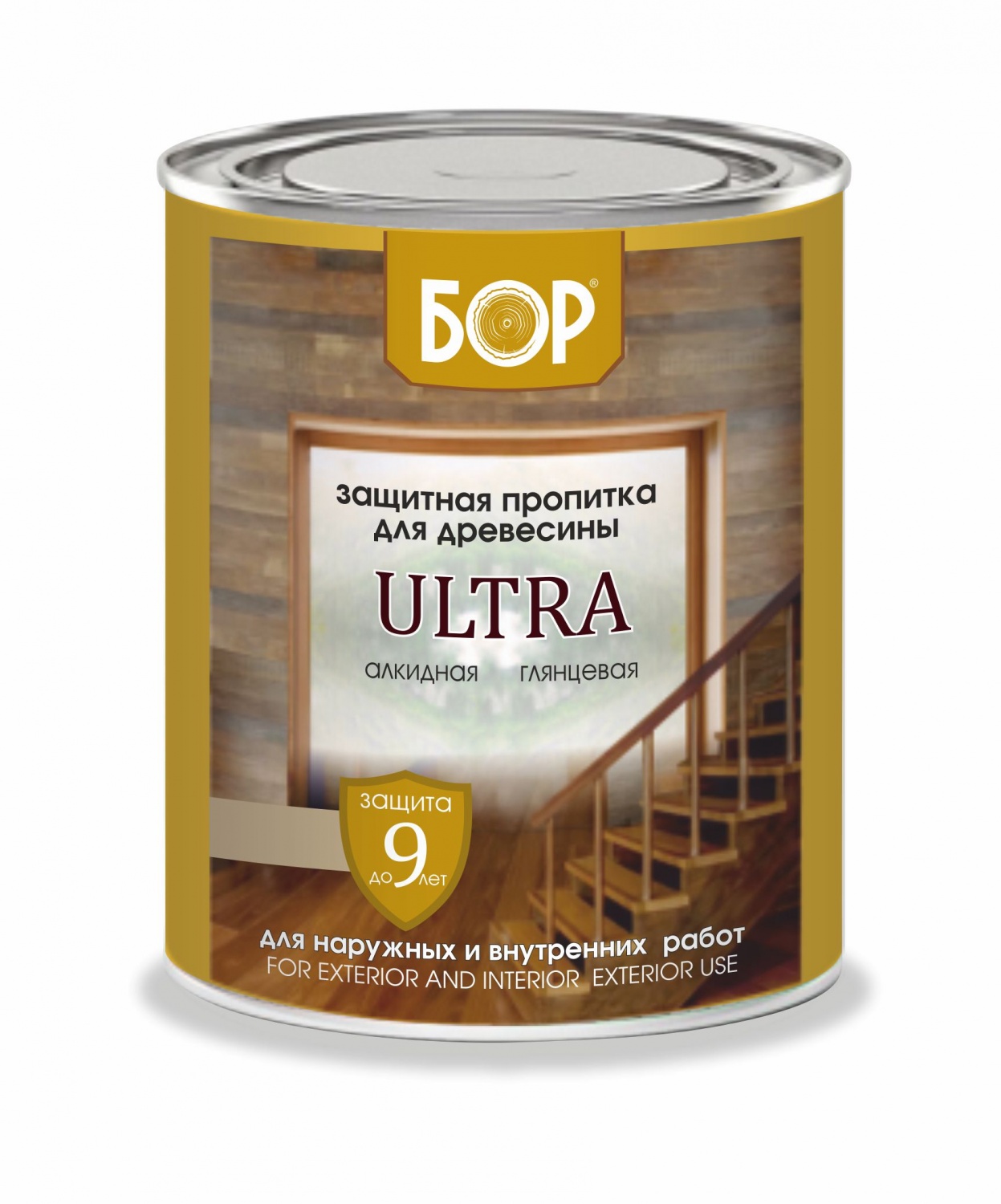 Пропитка защитная 0,75кг для древесины ULTRA (глянцевая) дуб