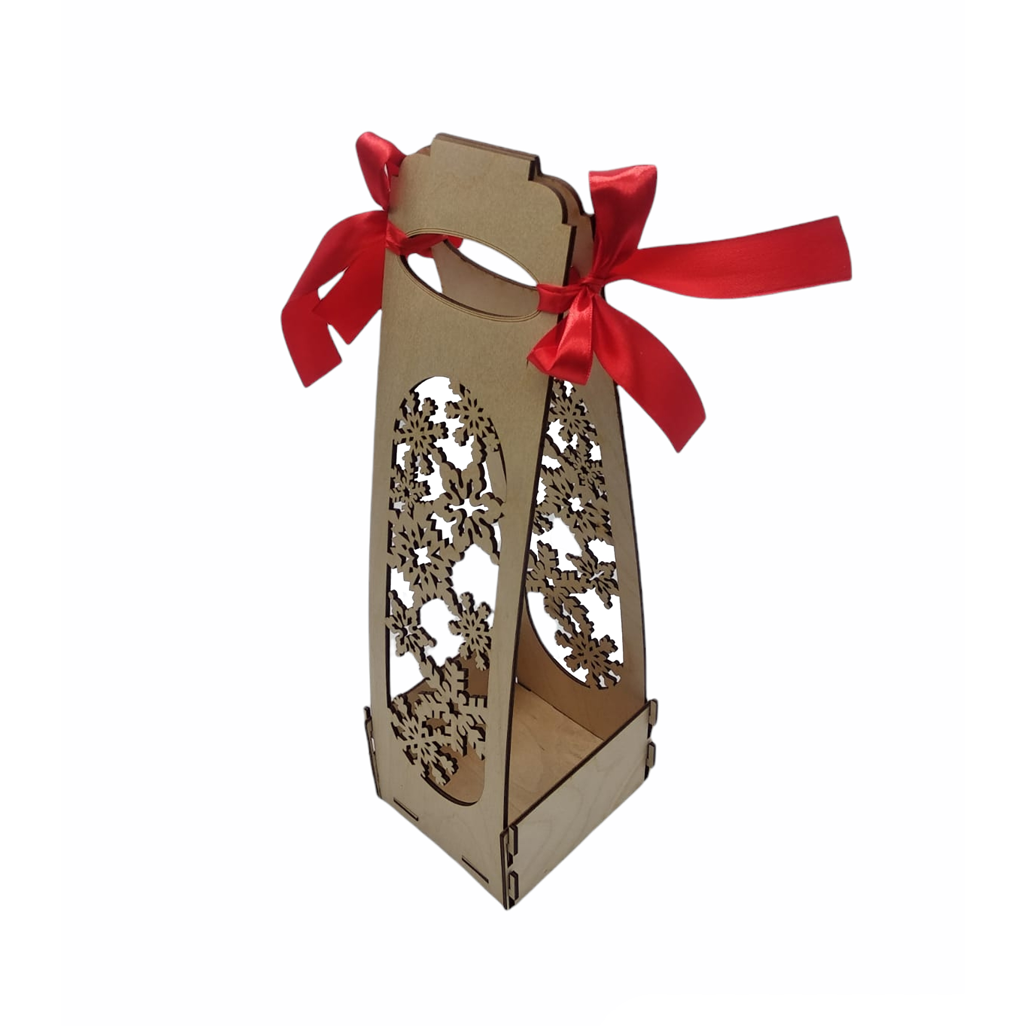 Коробка подарочная 12,5*12,5*35см ДомВуд Снежинки Экошпон Ф225 Коробка подарочная 12,5*12,5*35см ДомВуд Снежинки Экошпон Ф225