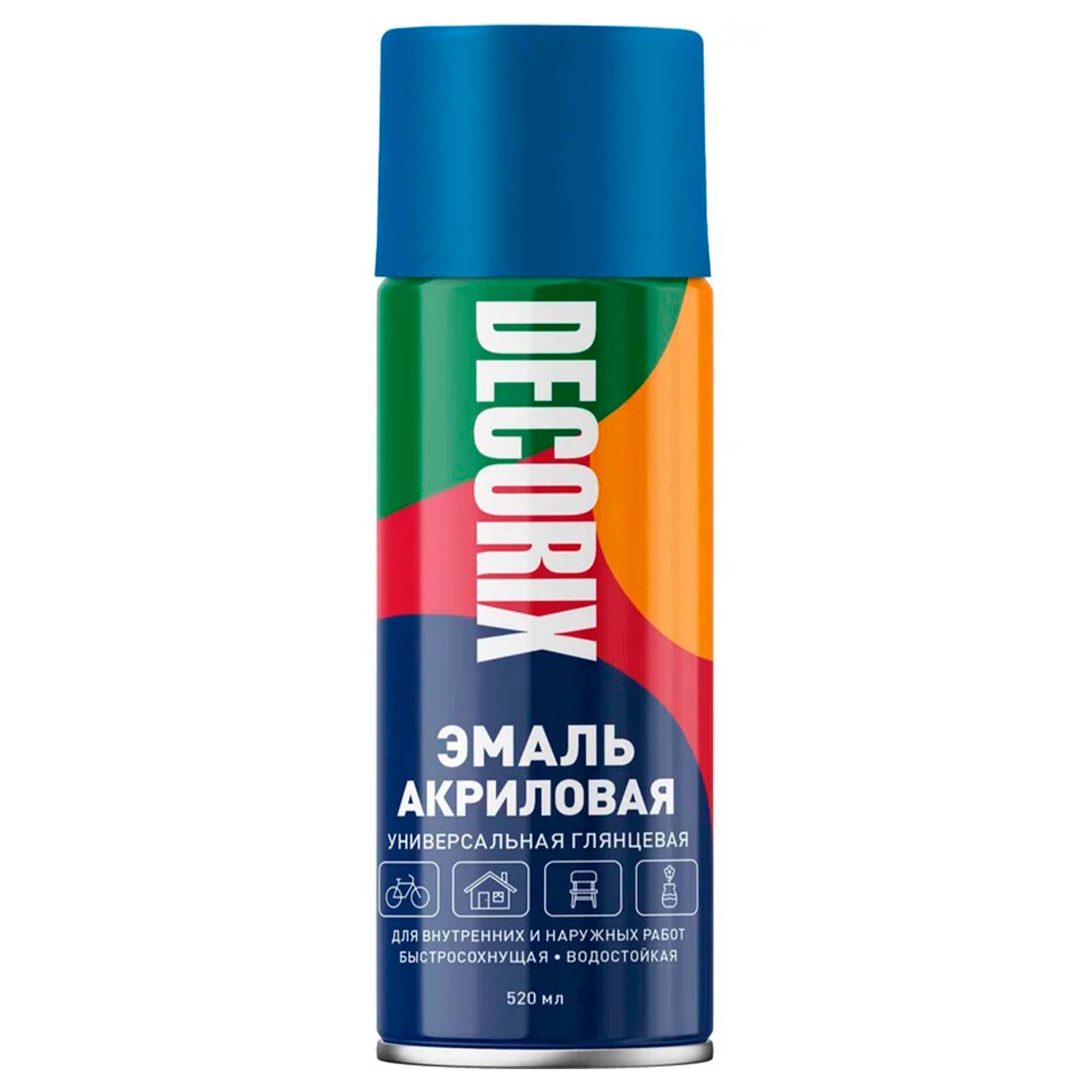 Эмаль аэроз. 520мл синий  универсал DECORIX (А09 royal blue)