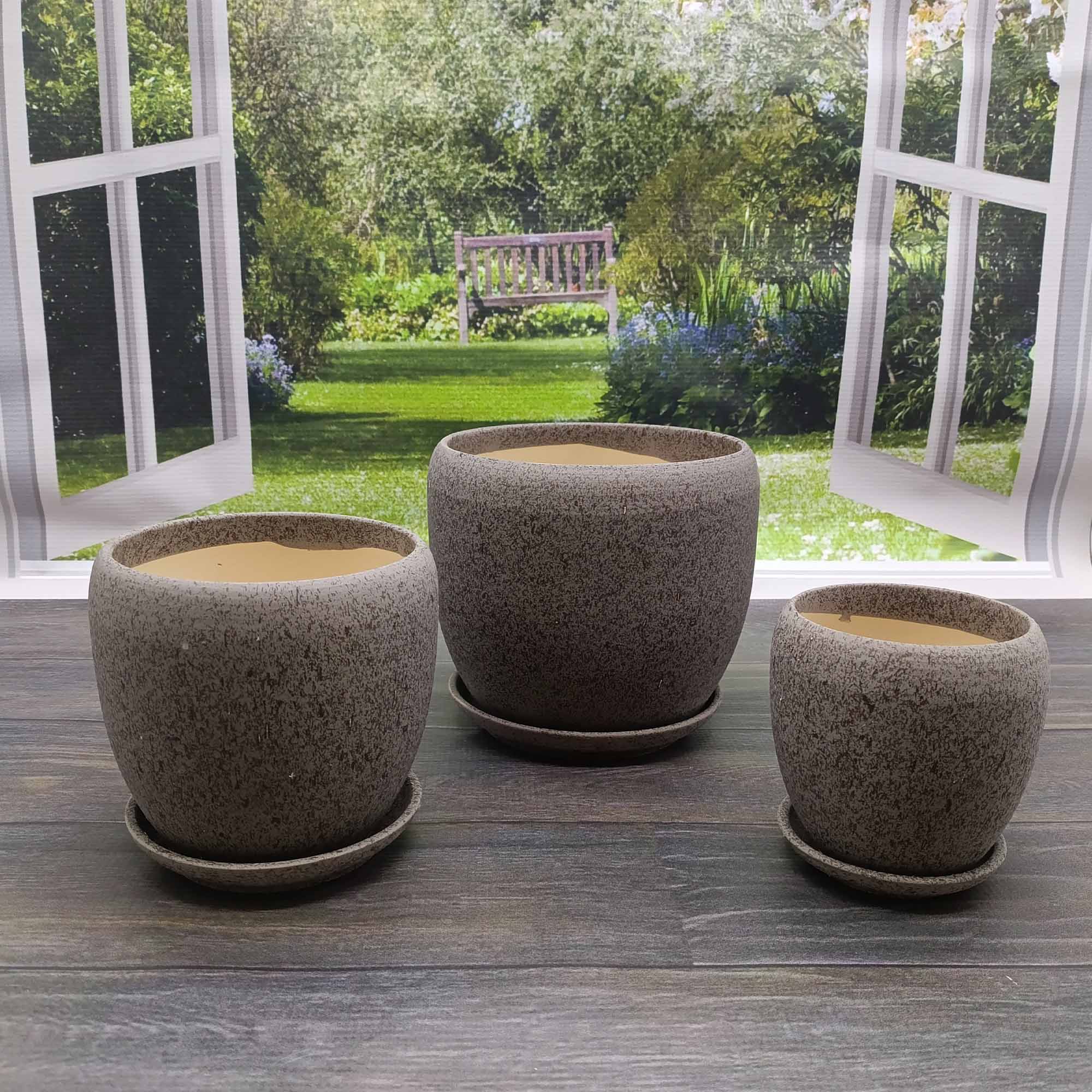 Набор горшков для цветов 3шт 1л;2,2л;3,5л РД83970