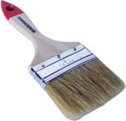 Кисть плоская 75мм "SANTOOL" 3 нат.щетина,  дер. ручка