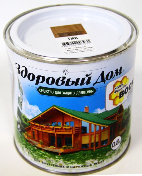 Средство деревозащитное 0,8л 2в1 Тик Здоровый дом Л-С