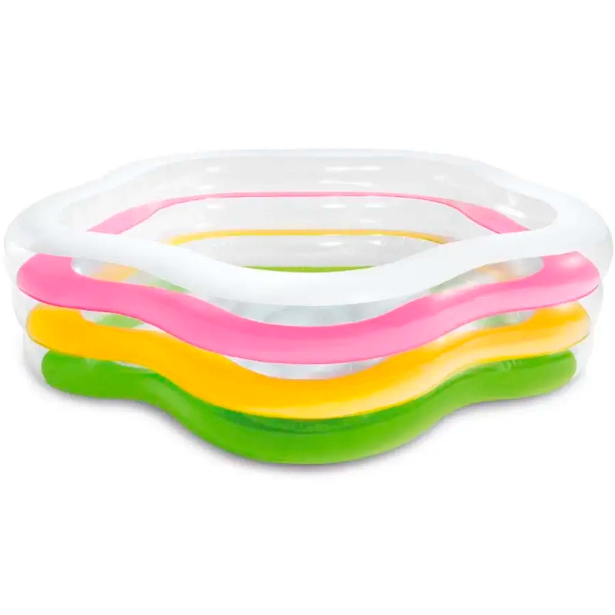 Бассейн детский надувной  185х180х53см, с надувным дном, 460л, от 3 лет, уп.3