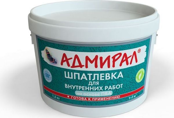 Шпатлевка 1,5кг на ПВА д/внутренних работ АДМИРАЛ