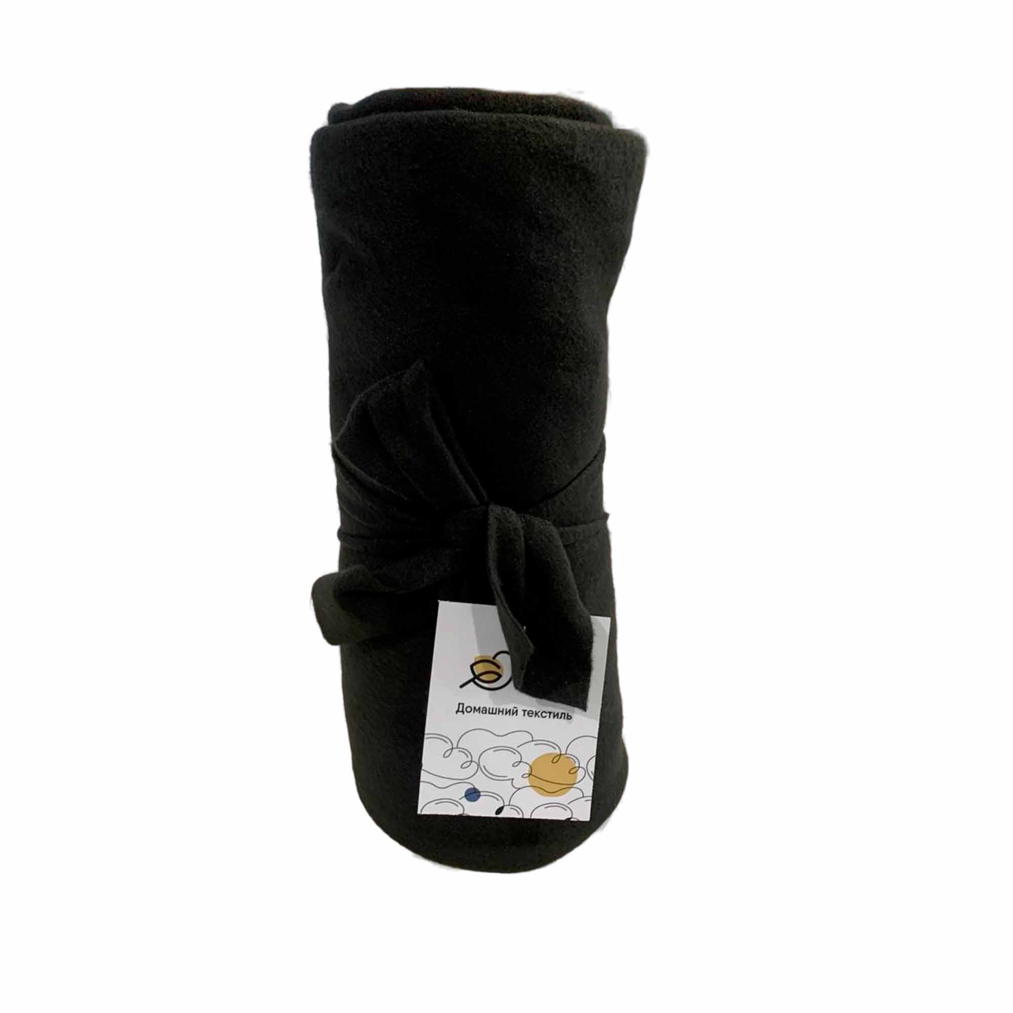 Плед 130х170 ДомВелл флис Черный