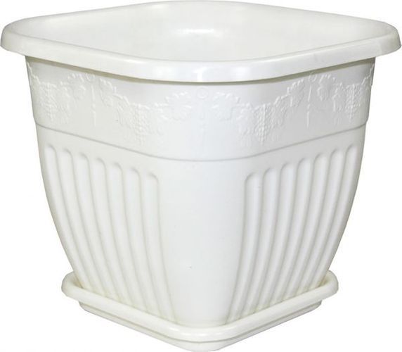 Горшок-Кашпо "Лозанна" 5л. квадр.с под(белый)