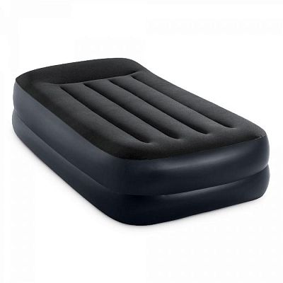 Кровать надувная 99х191х42см Intex с подголовником, встр.нас. 220В, до 136кг