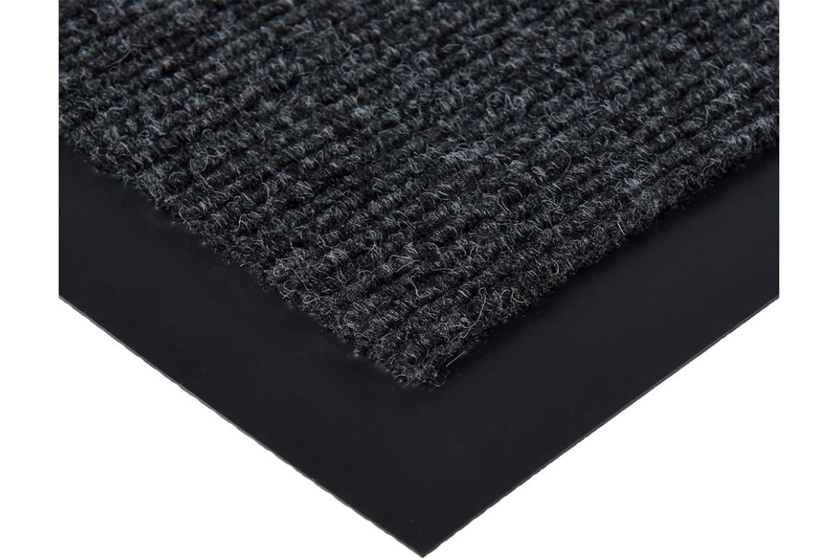 Коврик придверный 60х90см влаговпитывающий, ребристый “TRIP” "VORTEX", серый 