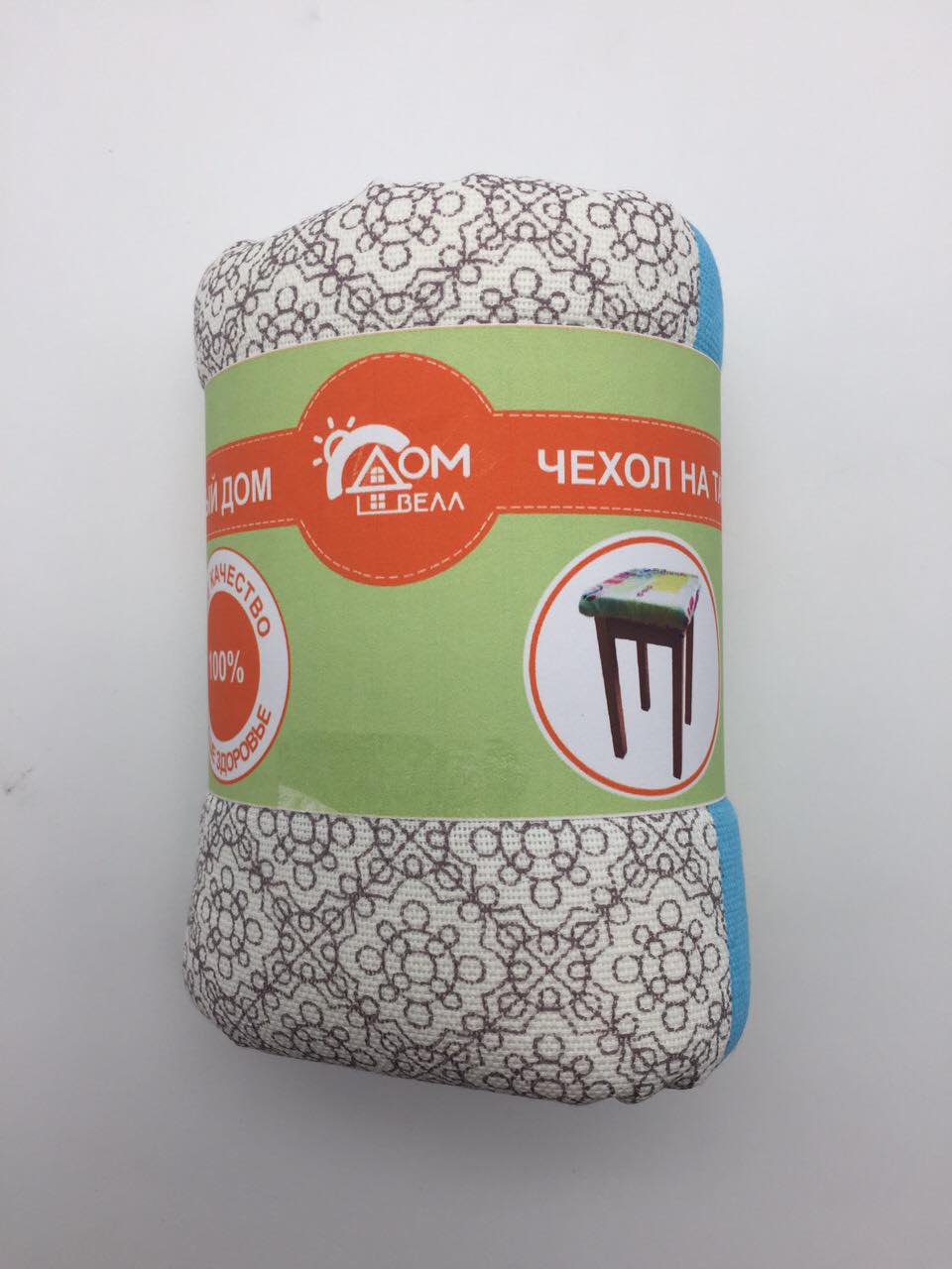 Чехол на табурет 40*40 ДомВелл рогожка/поролон Узоры 567/1