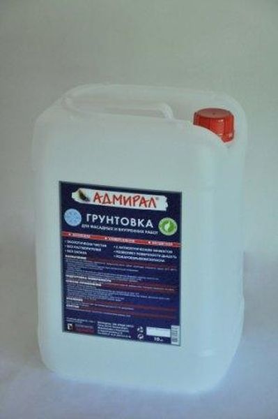 Грунтовка акриловая 10кг ВД АК-022 универсальная (Адмирал) Грунтовка акриловая 10кг ВД АК-022 универсальная (Адмирал)
