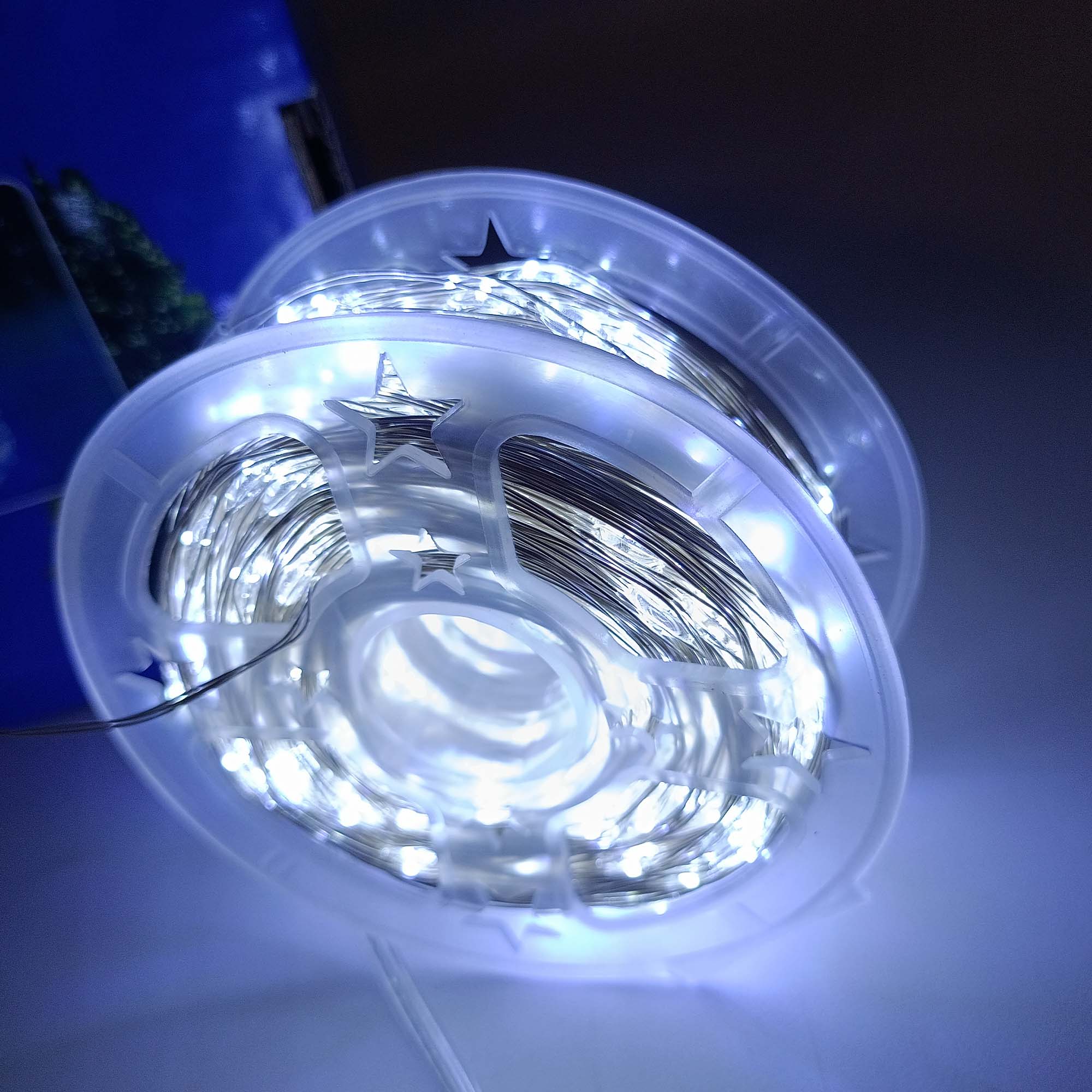 Гирлянда уличная "Роса" 50м, свечение белое холодное РД18263