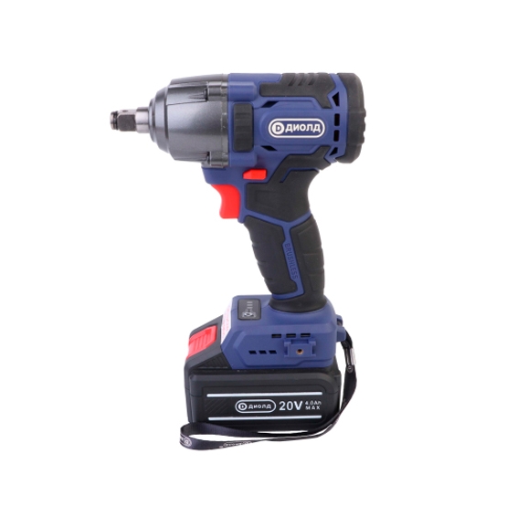 Гайковёрт ударный бесщеточный ГЭА-20 ЛИ-01, 1 аккумулятор 4 Ah, быстрое зарядное устройство ЗУ-20Л