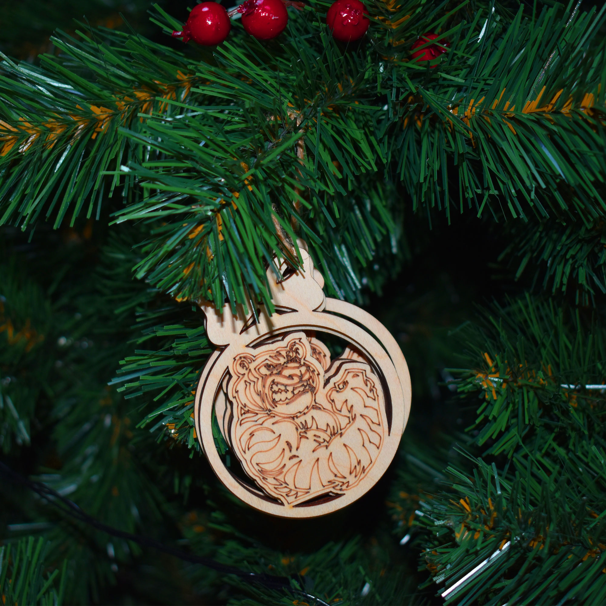 Набор игрушек 9*9*0,3см (5шт) СГ ДомВуд Тигр Экошпон Ф162/Д162