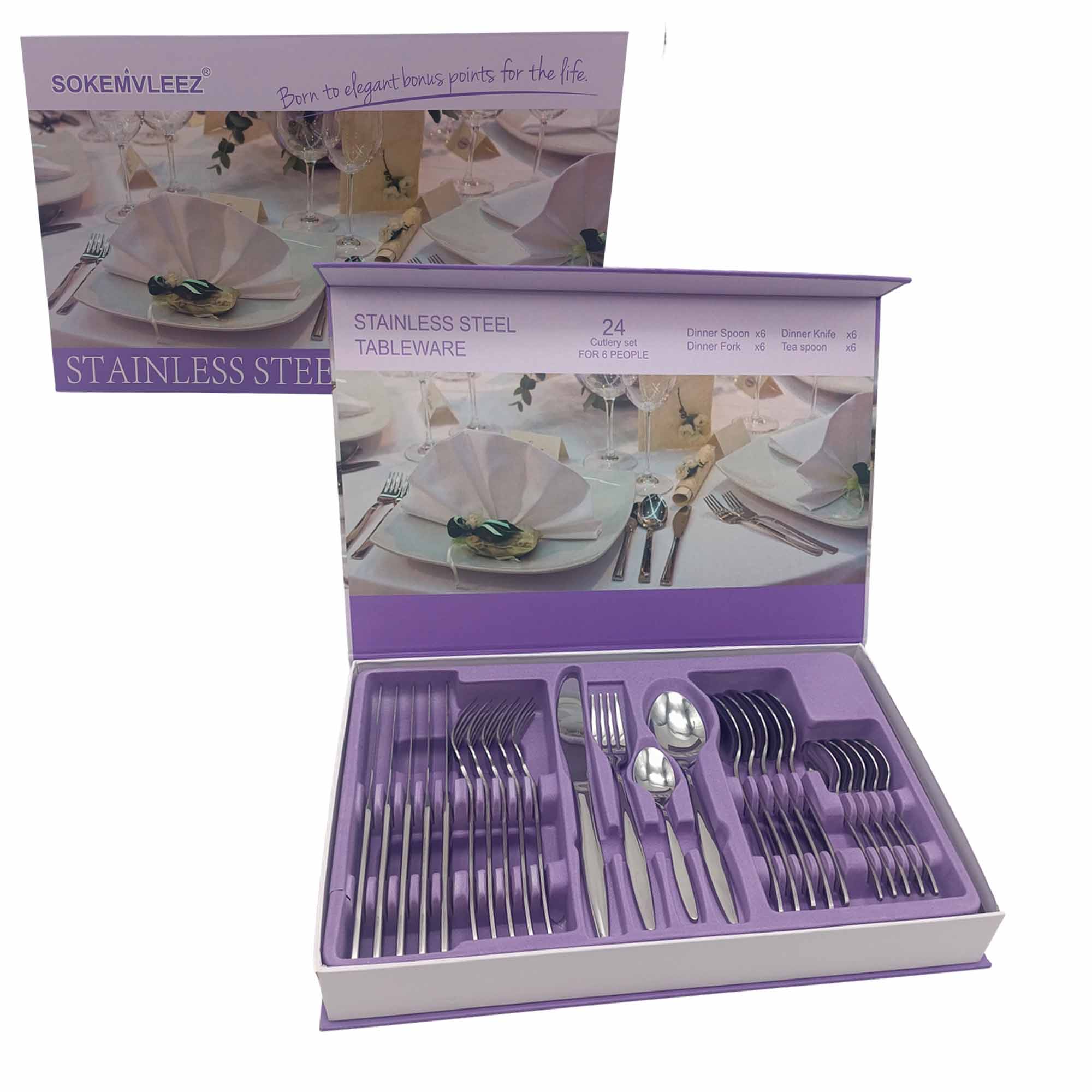 Набор столовых приборов 24 пр. нерж/сталь РД86490