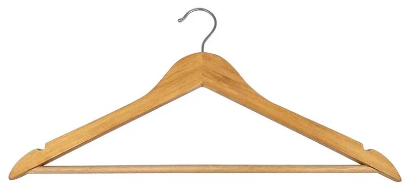 Набор вешалок для одежды 3шт. дерево, светлое дерево РД12638