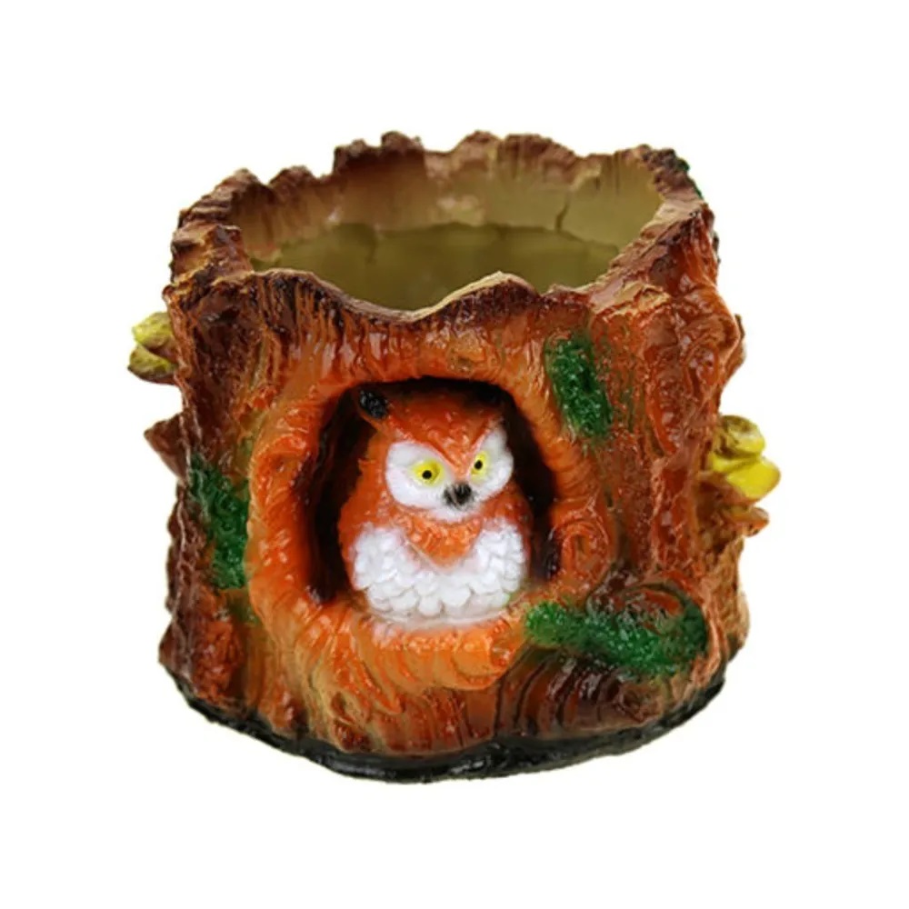 Кашпо Сова на пне