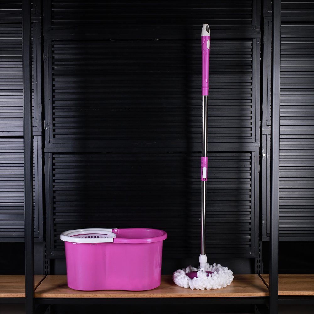 Ведро с отжимом и шваброй центрифуга пластик FR-1123/2с /уп 25/ 2 насадки 