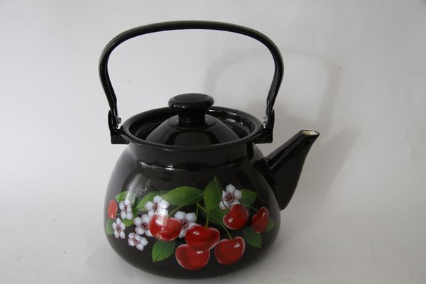 Чайник 3,0л эмал сферич коричневый Керчь 