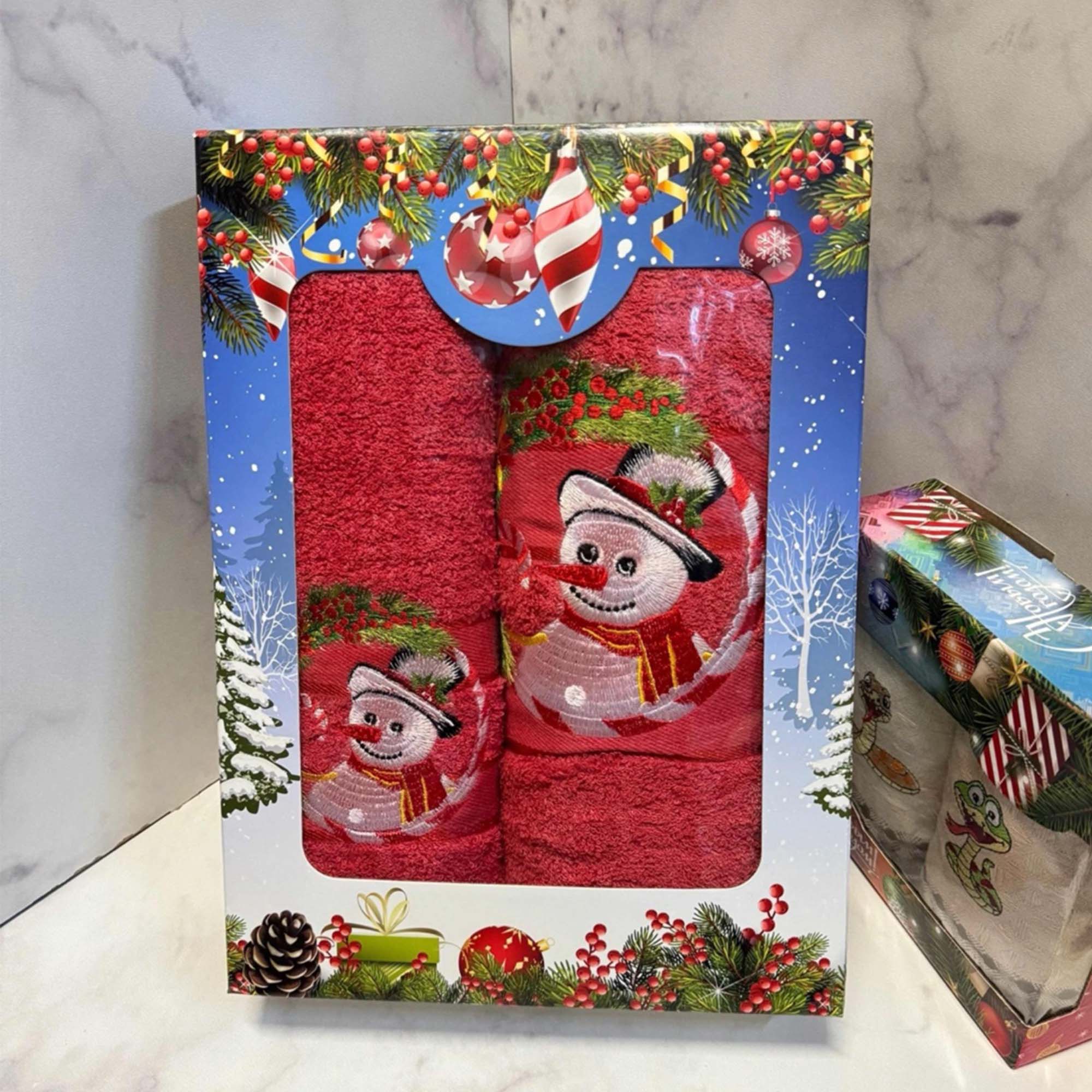 Набор полотенец 2шт 50х90см, 70х140см, хлопок в коробке