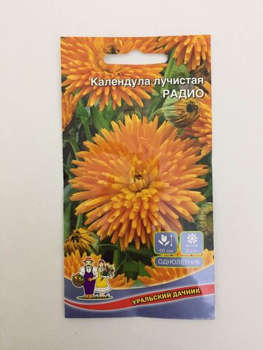 Семена Цветы Календула лучистая Радио "Уральский Дачник" ц/п