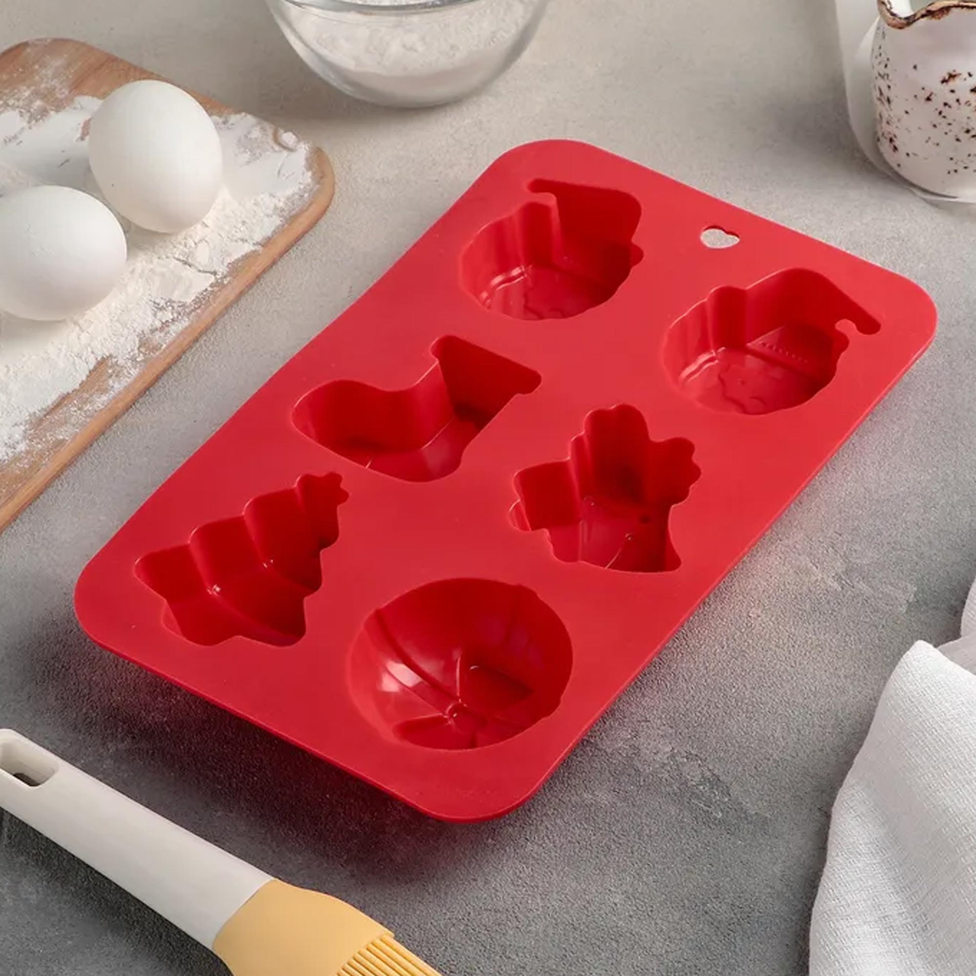 Форма силиконовая 6 ячеек 240х164х24мм РД 43467