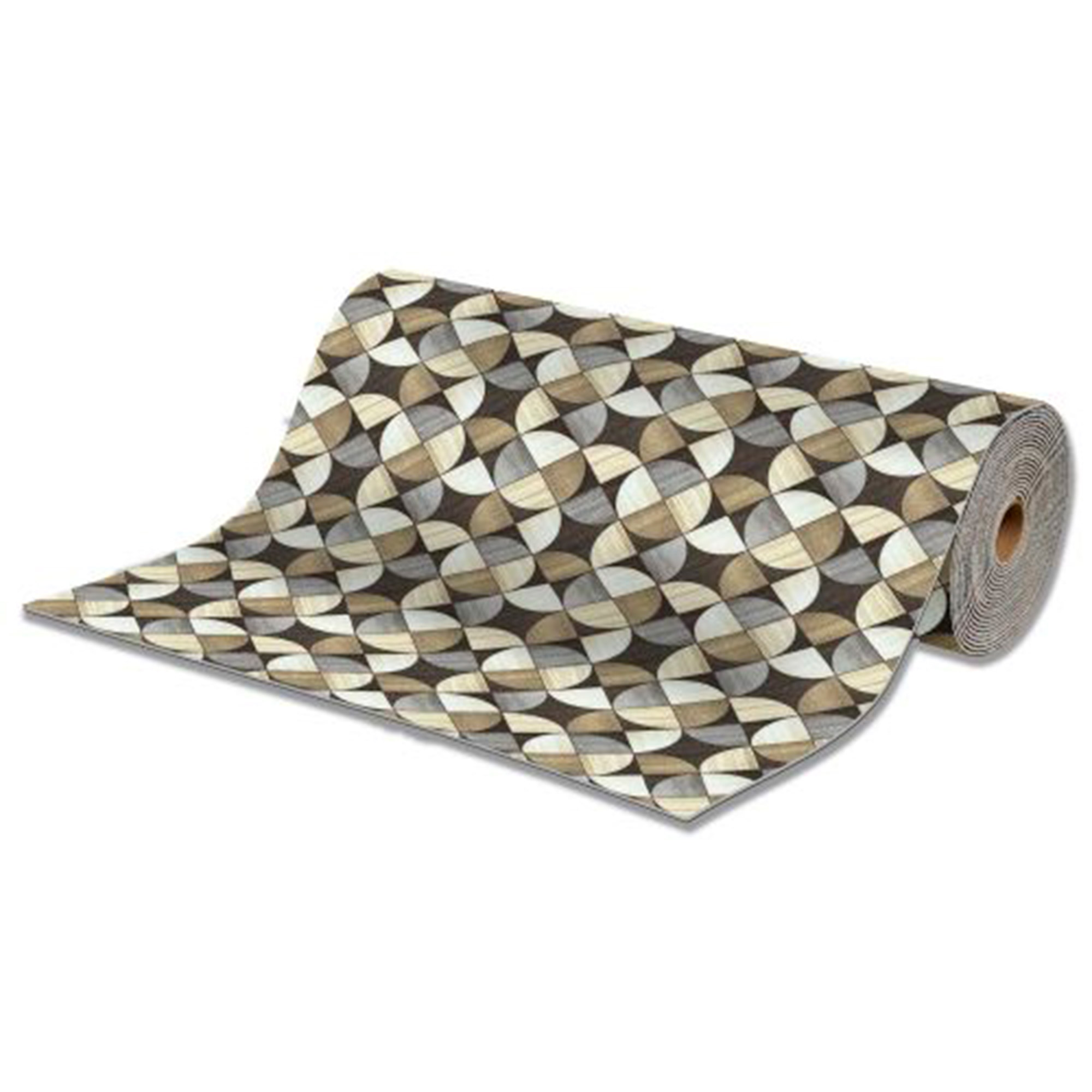 Коврик-дорожка 100х1500 вырезной icarpet PRINT антискользящий 143 "Медальон" серо-коричневый цена 1м