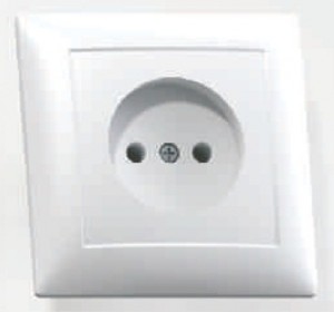 Розетка СЕЛЕНА СУ 1 мест. бел. АБС-пластик РС16-369