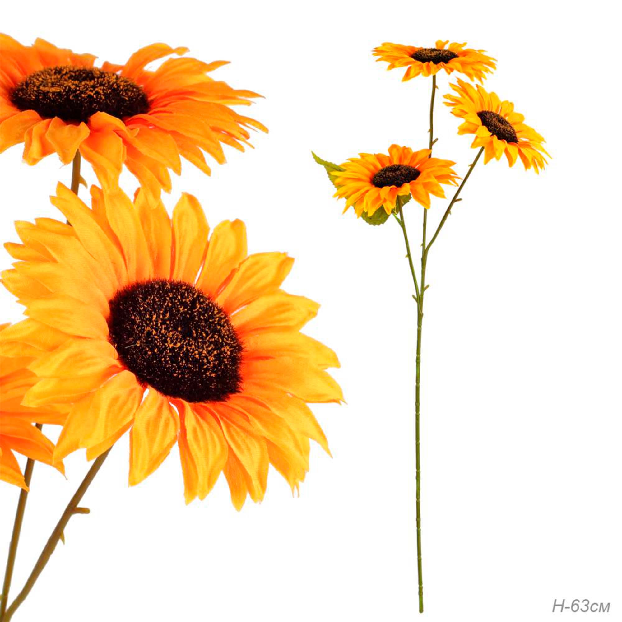 Цветок искусственный Подсолнух 63см 149NA-46 