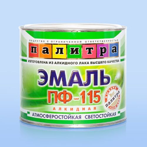 Эмаль ПФ-115 0,4кг белая супер ЧП "Палитра"