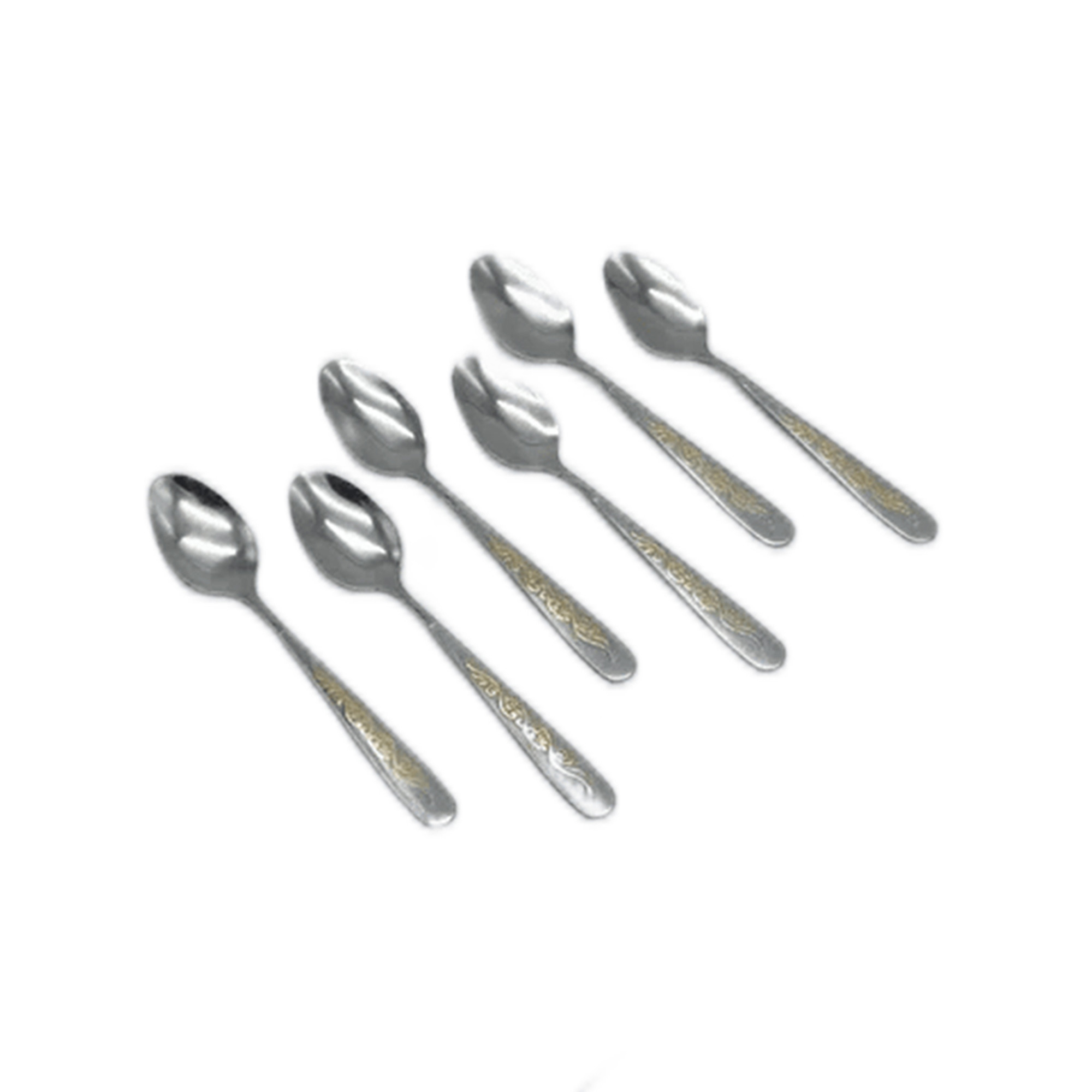 Ложка чайная с золотым рисунком РД 12311