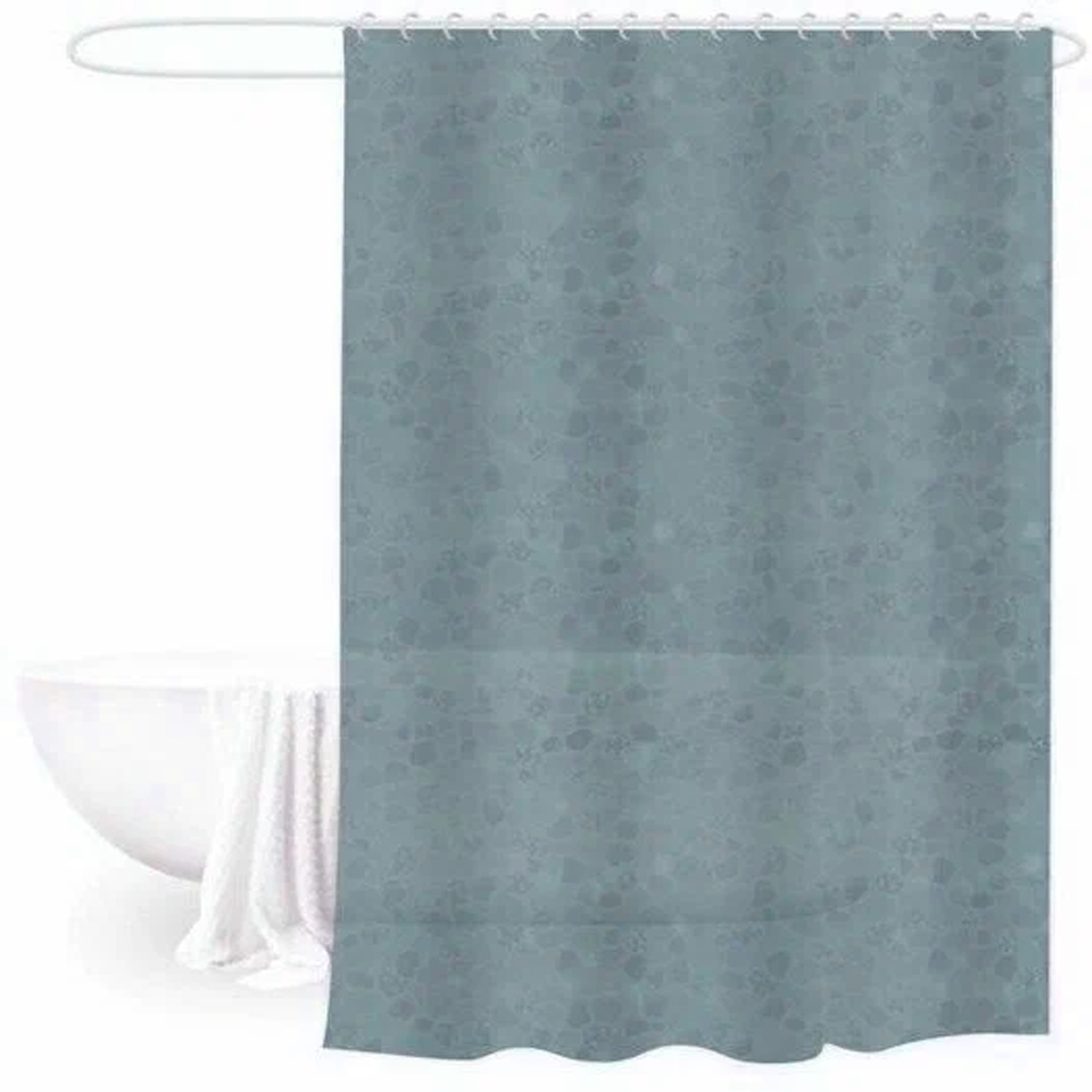 Штора для ванной 180х180см EVA/ПЭ, люверсы, серый РД66553