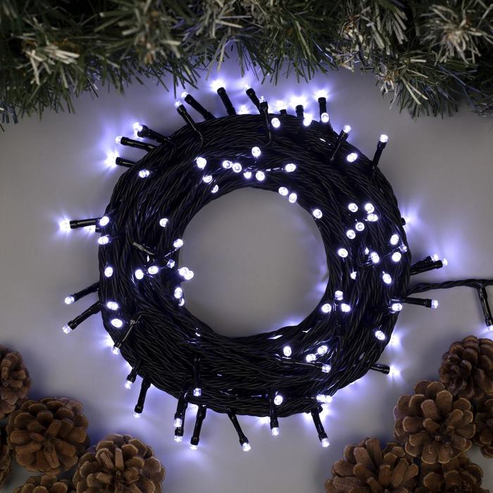 Гирлянда "Нить"  5м темная нить, 40 LED, свечение белое холодное 