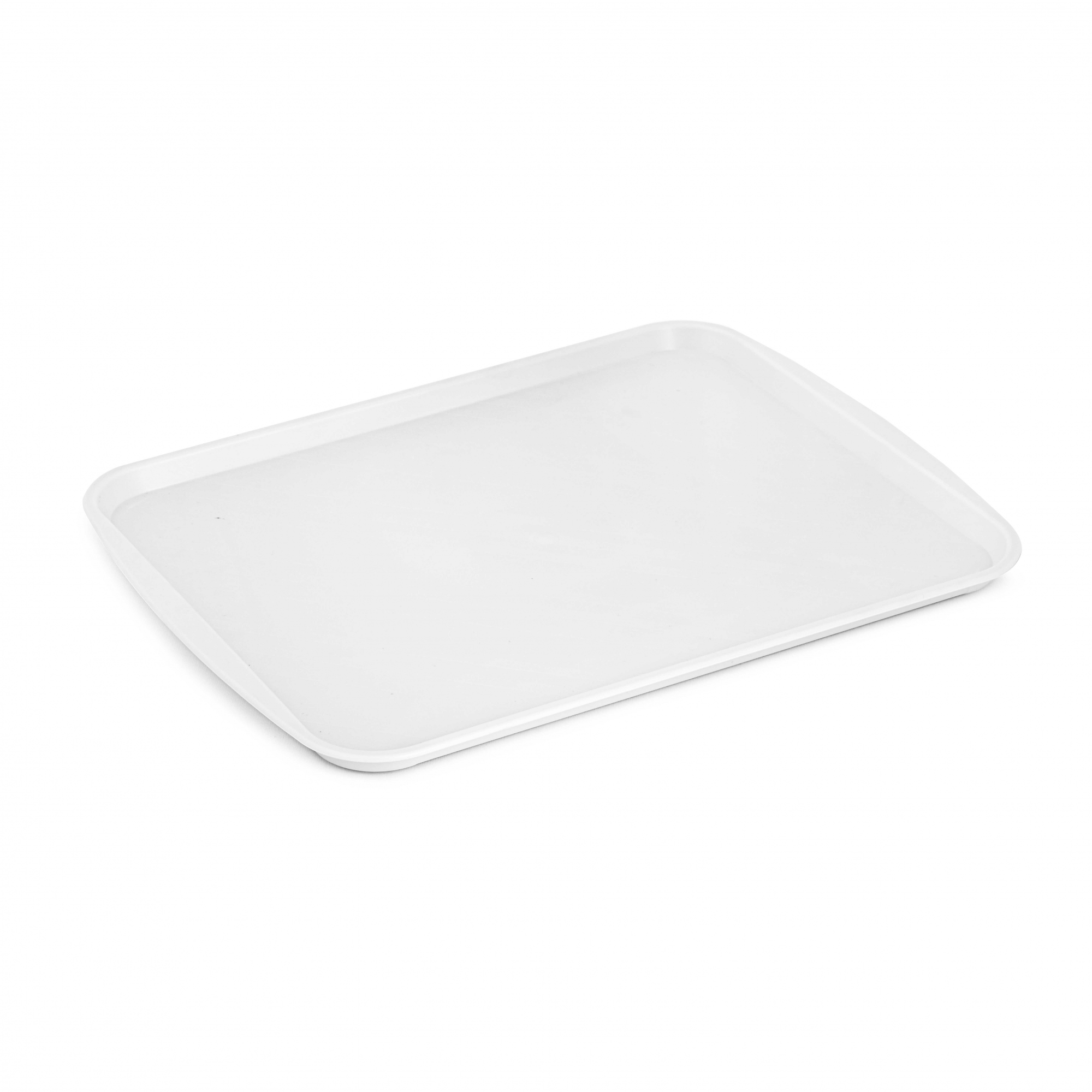Поднос 395х300мм пластик прямоугольный белый