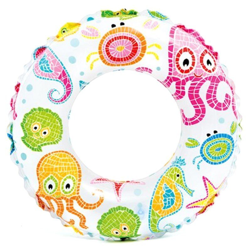 Круг надувной для плавания 61см 3 вида, Intex 