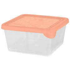 Контейнер 0,45л для продуктов HELSINKI Artichoke квадратный персиковая карамель