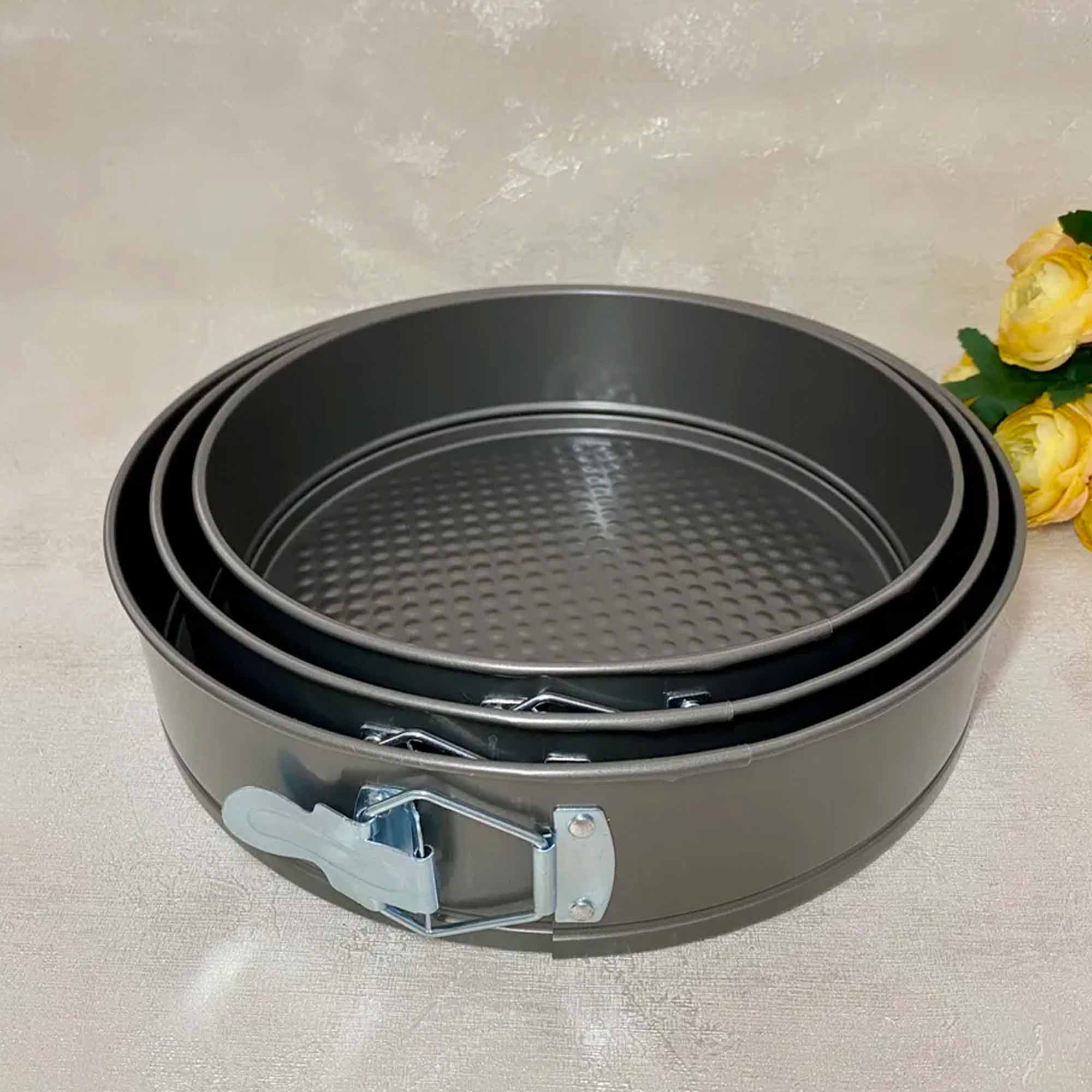 Набор форм для выпечки разъемные 3шт d=18/20/22см, высота 6см, толщина 1,5мм РД85684