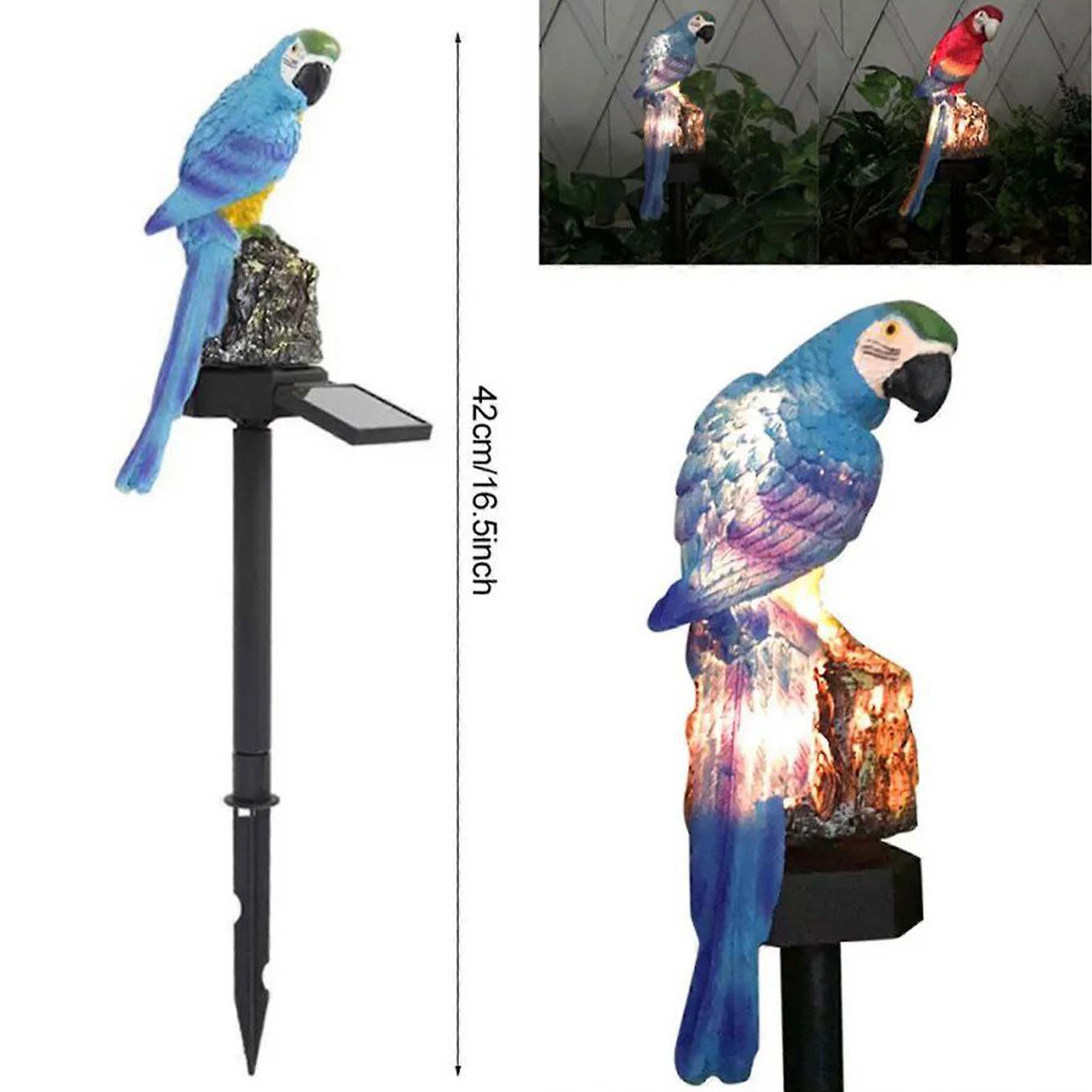 Светильник садовый на солнечной батарее 42см Попугай