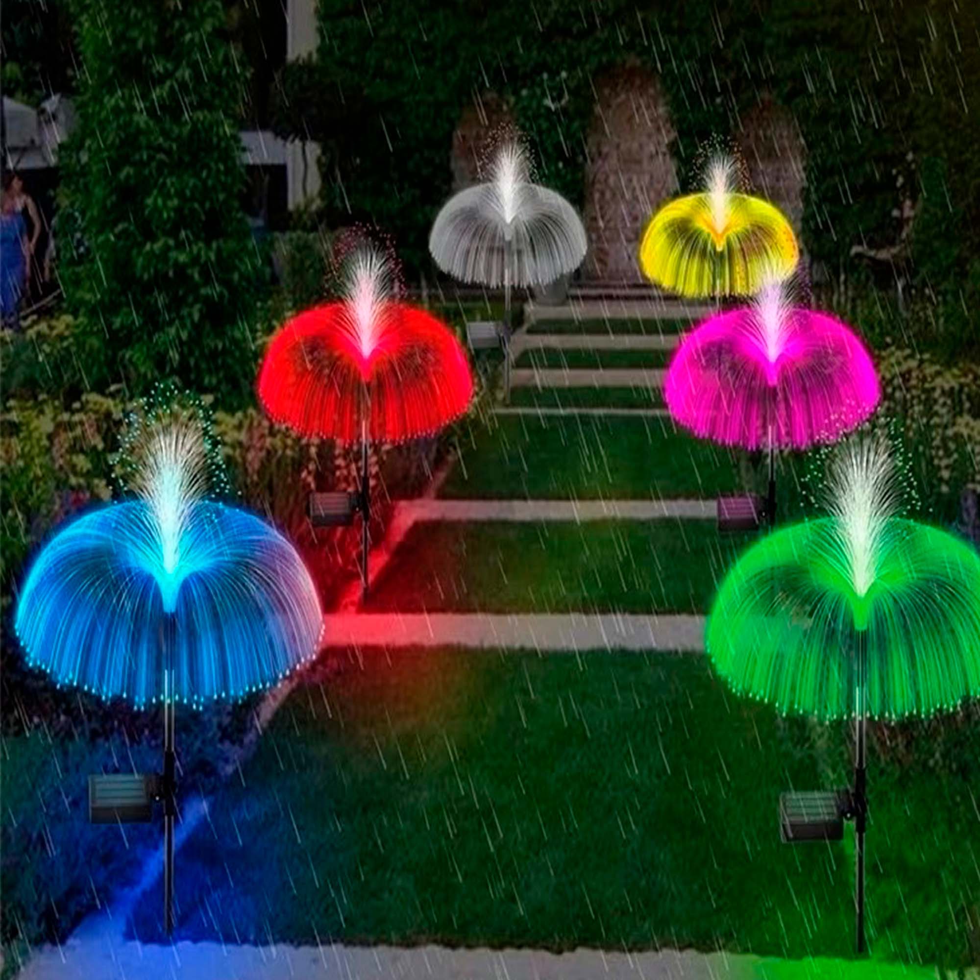 Светильник садовый на солнечной батарее 80см Фонтан