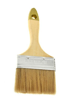 Кисть плоская 63мм 2,5" натуральная щетина, деревянная ручкаРД 53394