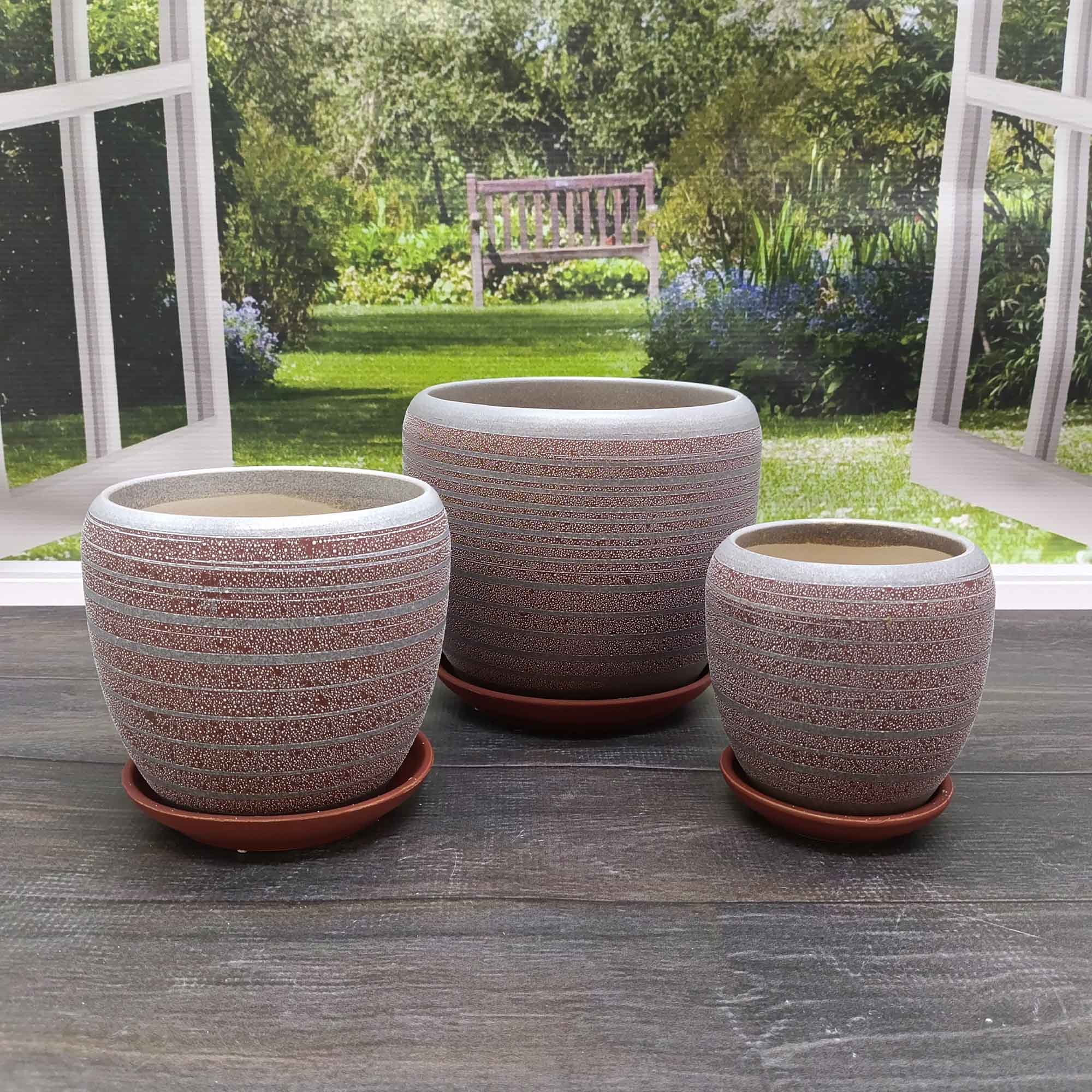 Набор горшков для цветов 3шт 1л;2,2л;3,5л РД83963