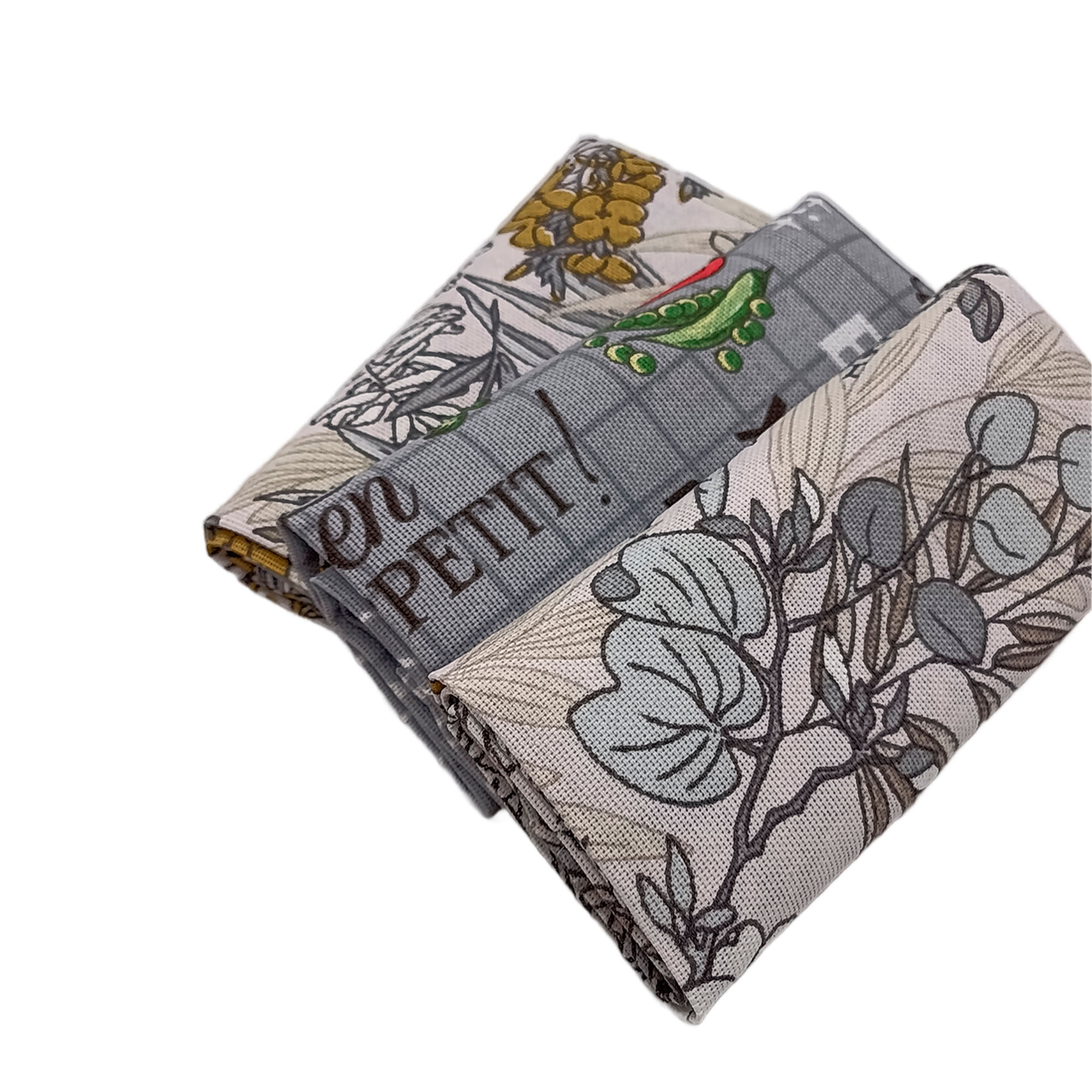 Набор подарочный ДомВелл (3шт 50*75 полотенец из рогожки) коробка сумочка