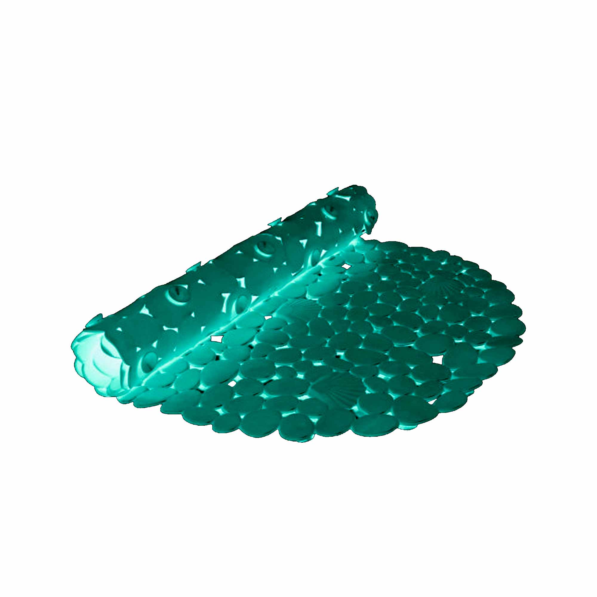 Коврик противоскользящий 35х69 Камушки овал сине-зеленый РД 51134