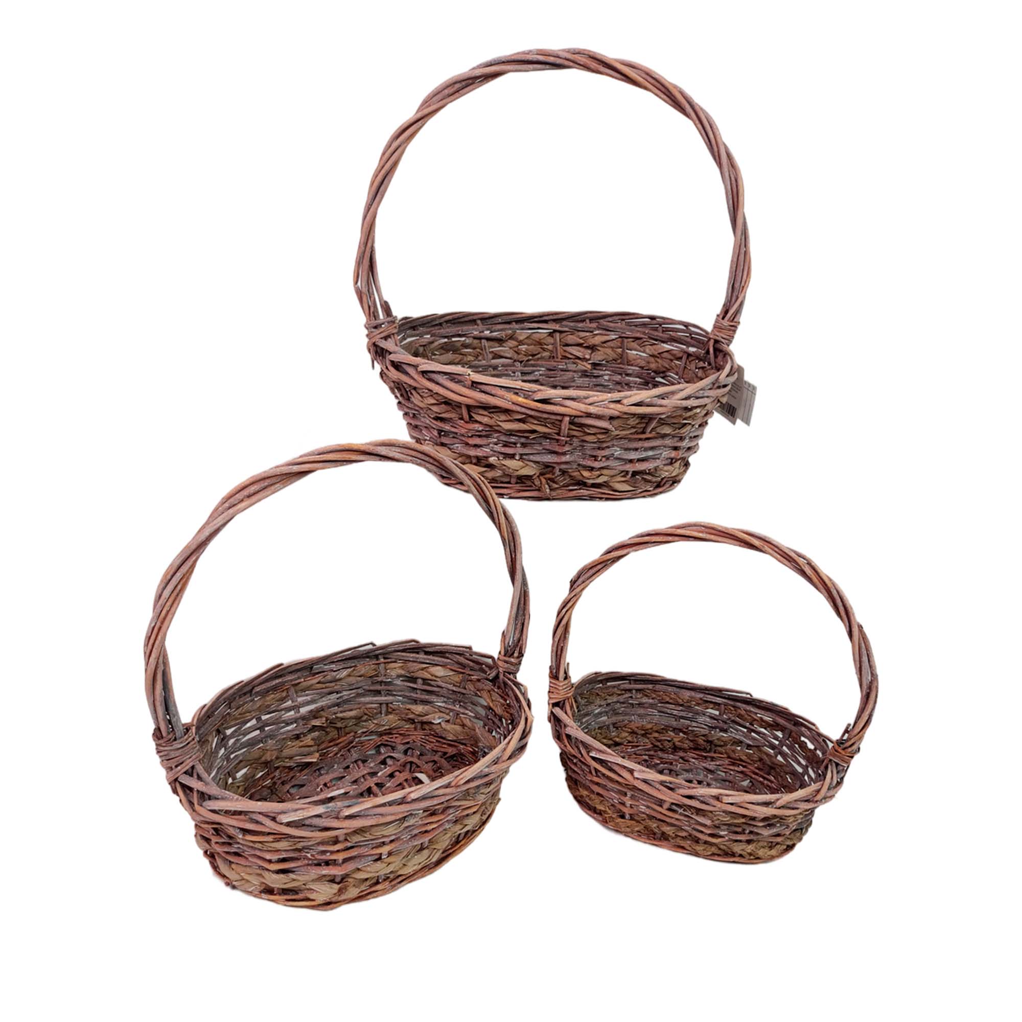 Корзина плетеная (ива), 22x15xH8,5/25 см, Натуральный