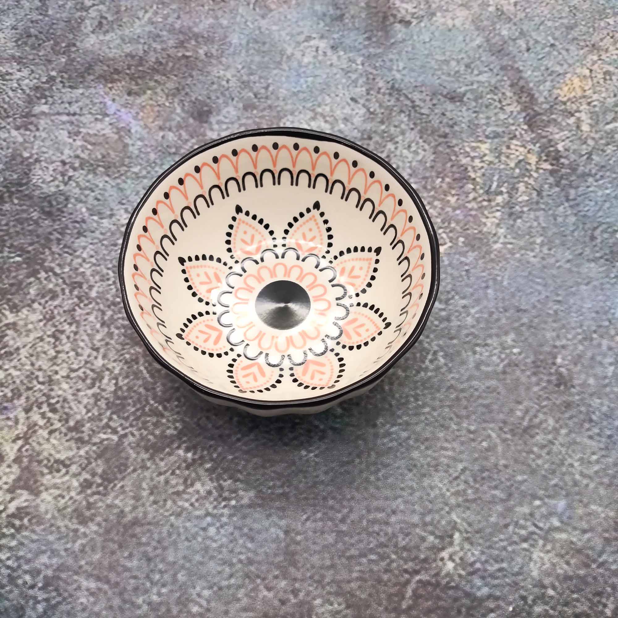 Салатник 9,5см круглый, с узором РД84472