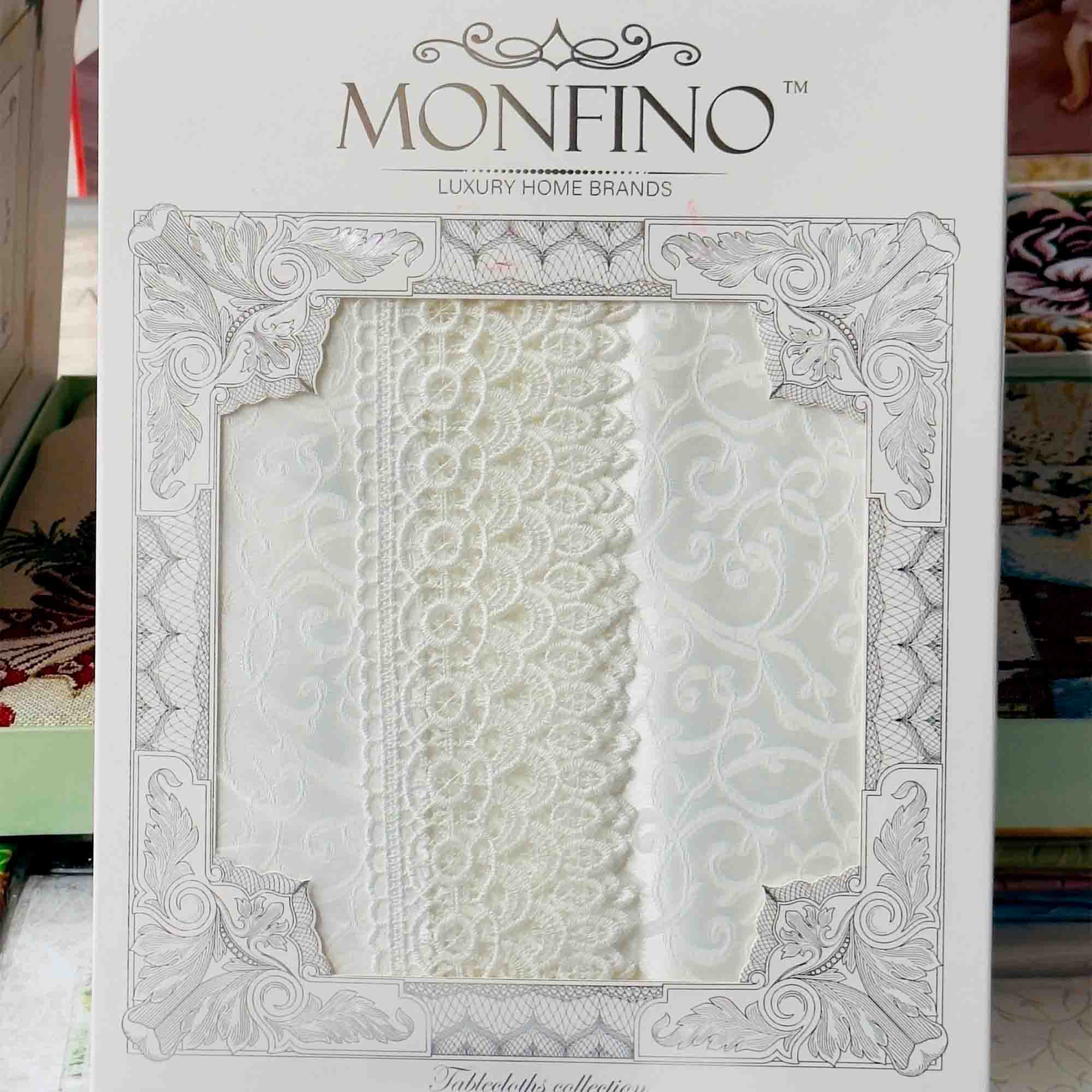 Скатерть 150х220 с кружевом в коробке