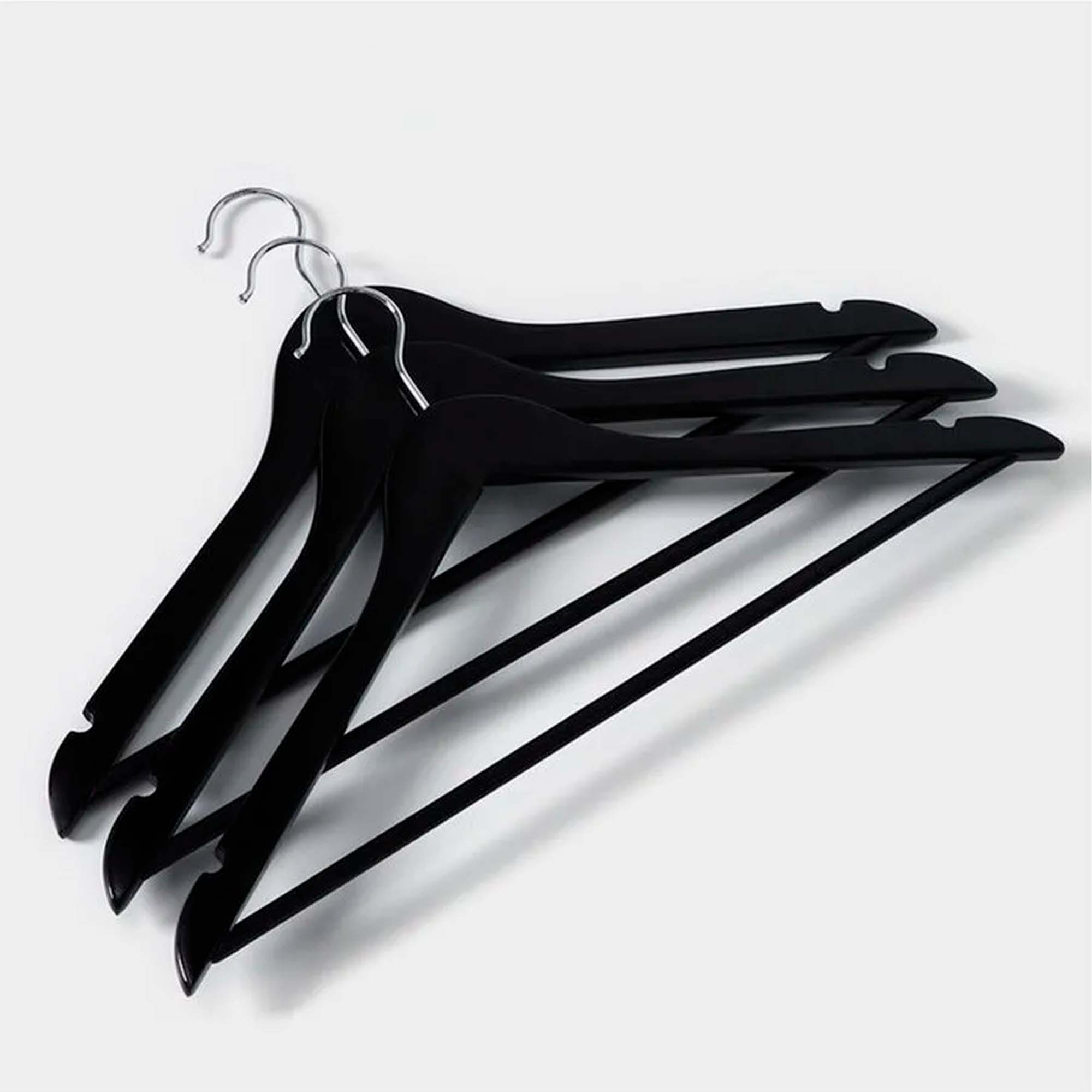 Набор вешалок для одежды 3шт. дерево, венге РД12690