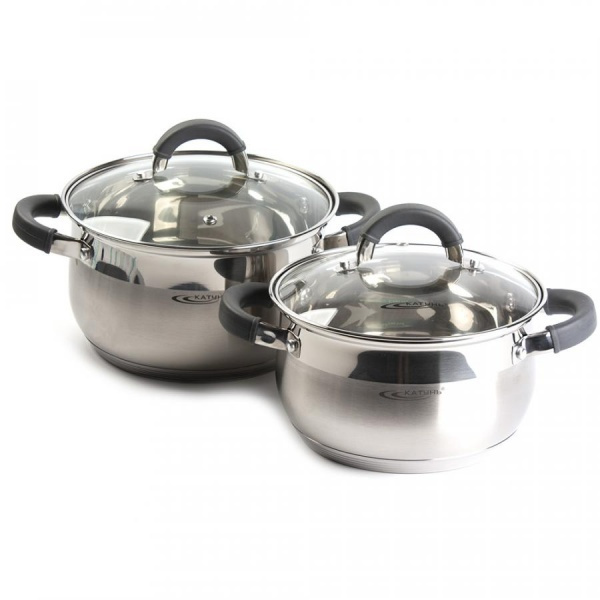 Набор посуды нержавеющая сталь, 2пр [ИРИДА] (2,9л+3,9л)