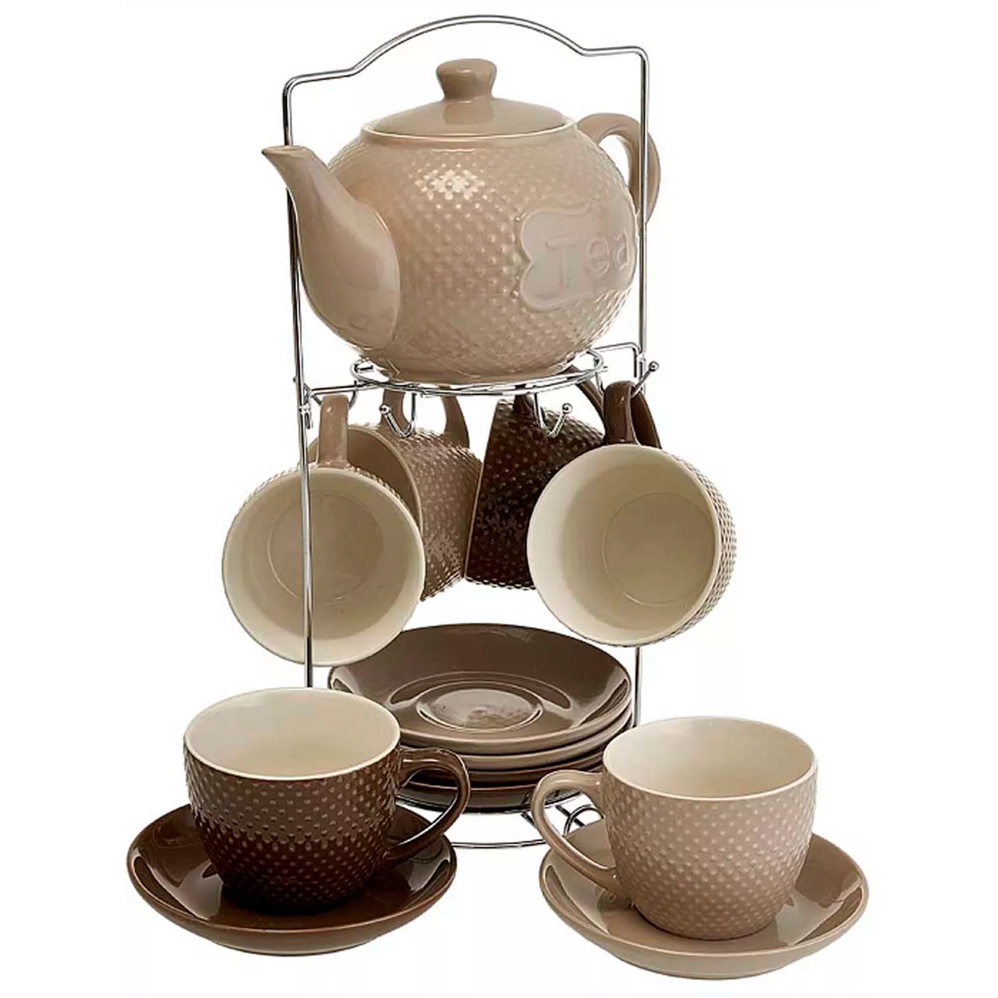 Набор чайный 13пр. на мет подставке  