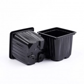 Горшок 9х9х8см V 0.4л квадратный формованный